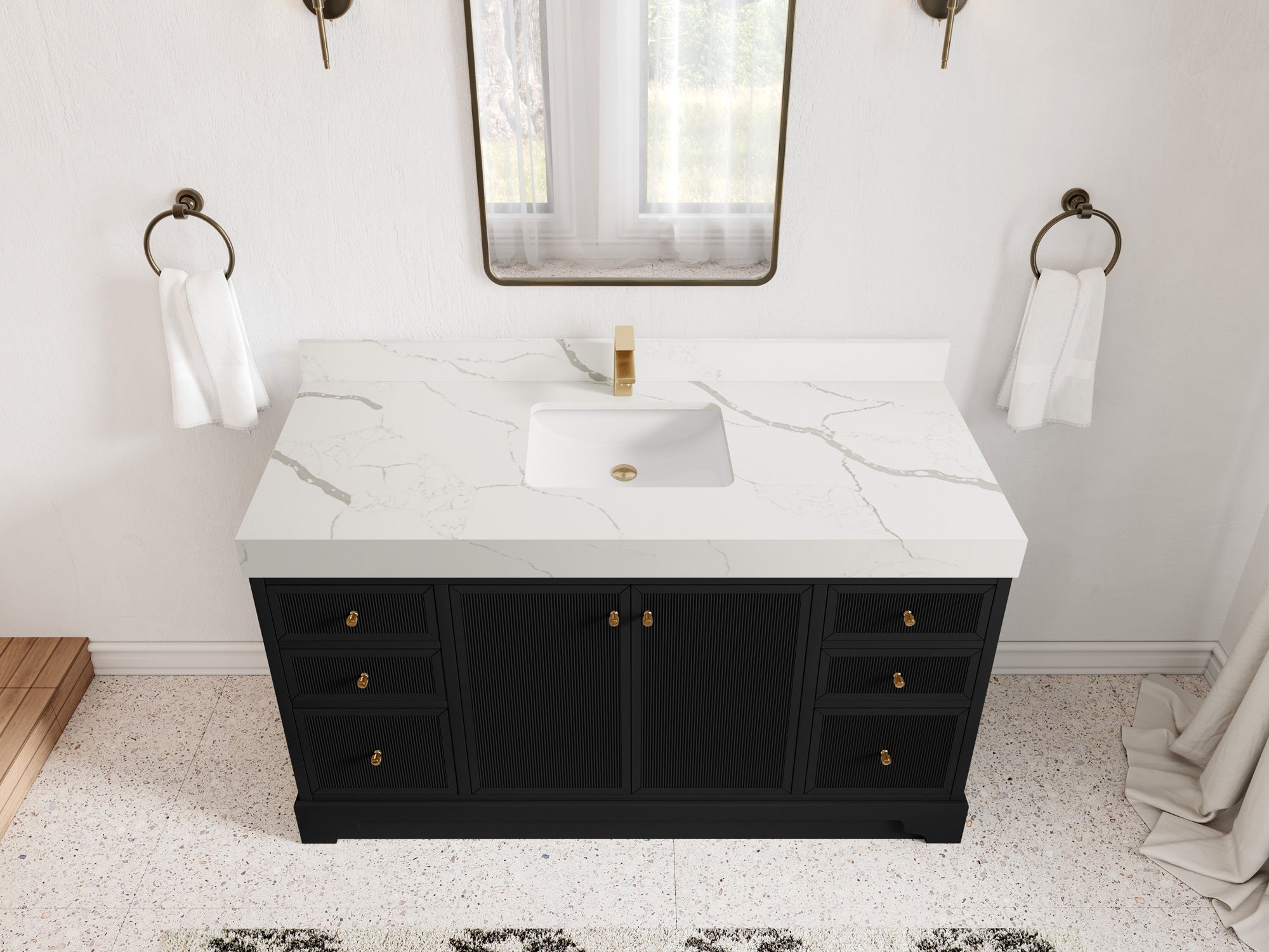 Manhattan 60 in. W x 22 in. D Single Sink Bathroom Vanity - Willow Bath and Vanity