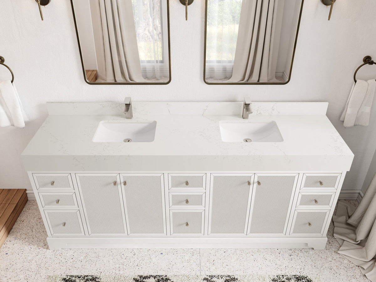 Manhattan 84 in. W x 22 in. D Double Sink Bathroom Vanity - Willow Bath and Vanity