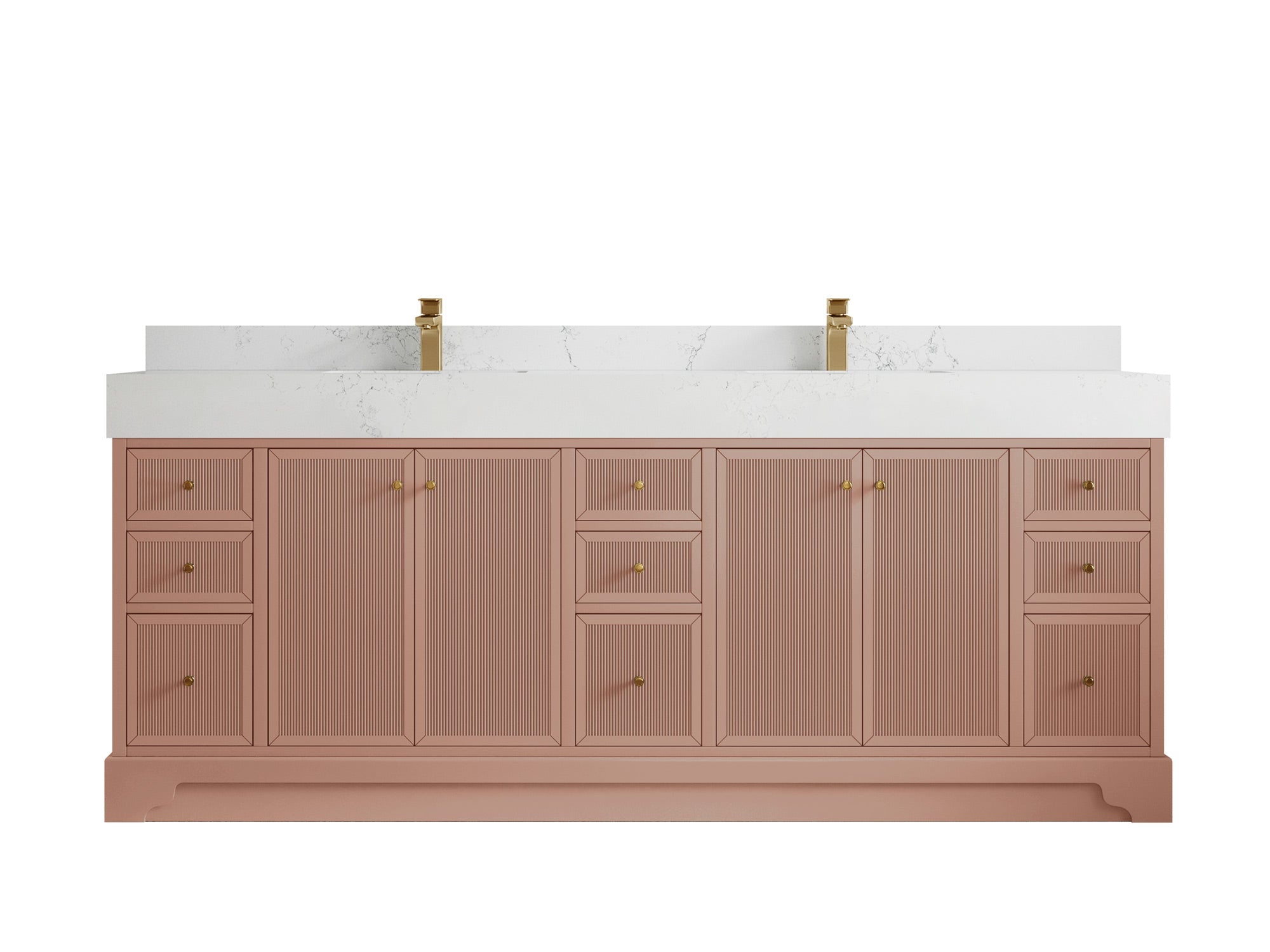 Manhattan 84 in. W x 22 in. D Double Sink Bathroom Vanity - Willow Bath and Vanity
