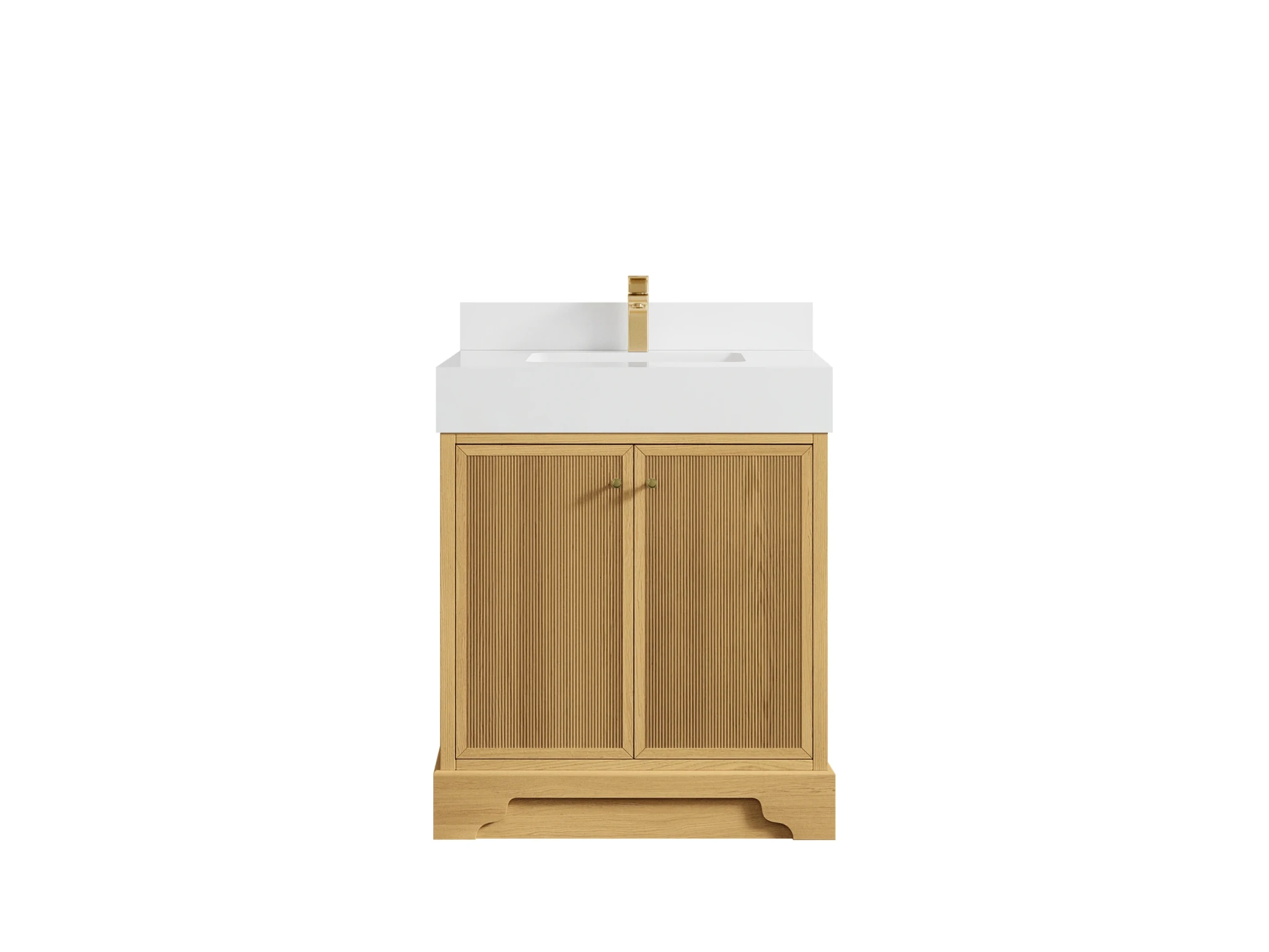 Manhattan White Oak 30 in. W x 22 in. D Single Sink Bathroom Vanity - Willow Bath and Vanity