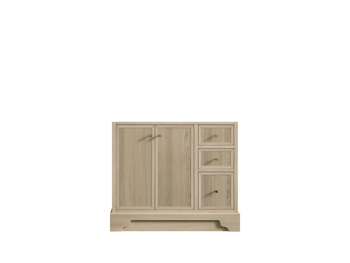 Manhattan White Oak 36 in. W x 22 in. D Center Sink Bathroom Vanity - Willow Bath and Vanity