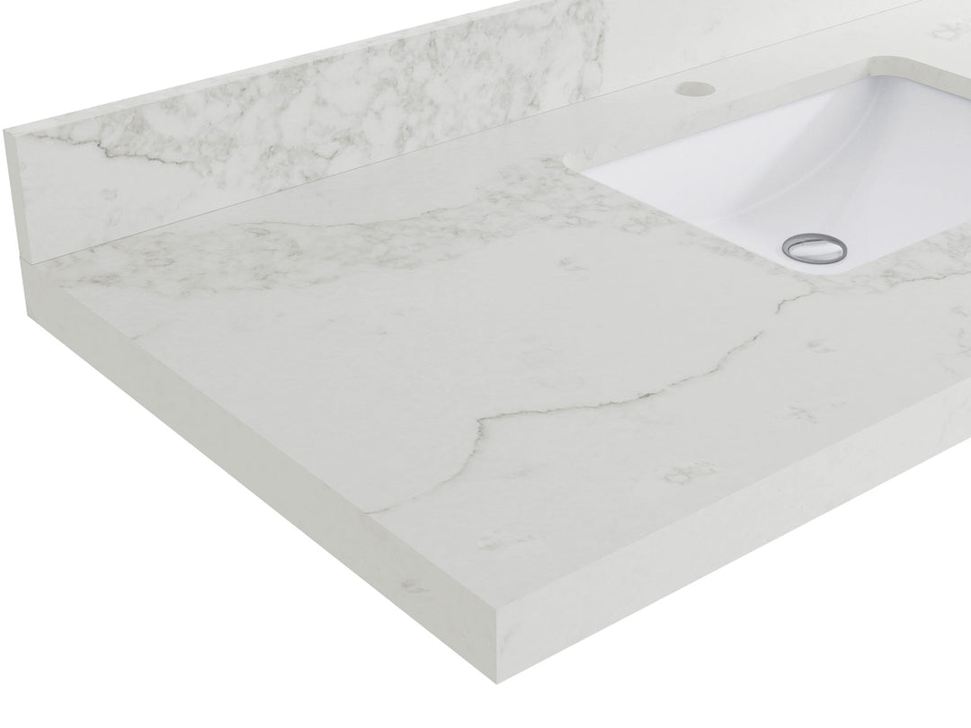 Manhattan White Oak 36 in. W x 22 in. D Left Offset Sink Bathroom Vanity - Willow Bath and Vanity