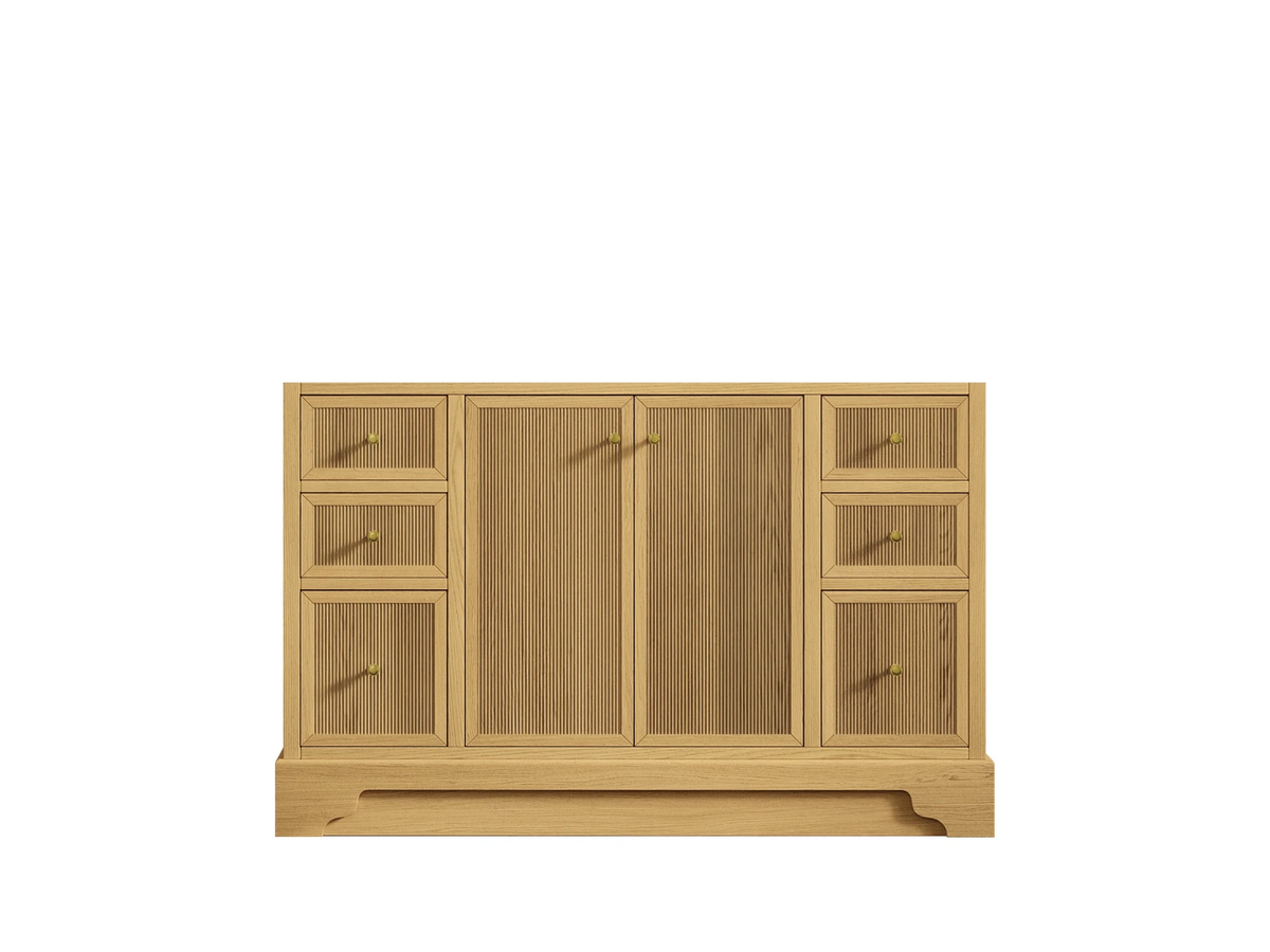 Manhattan White Oak 48 in. W x 22 in. D Single Sink Bathroom Vanity