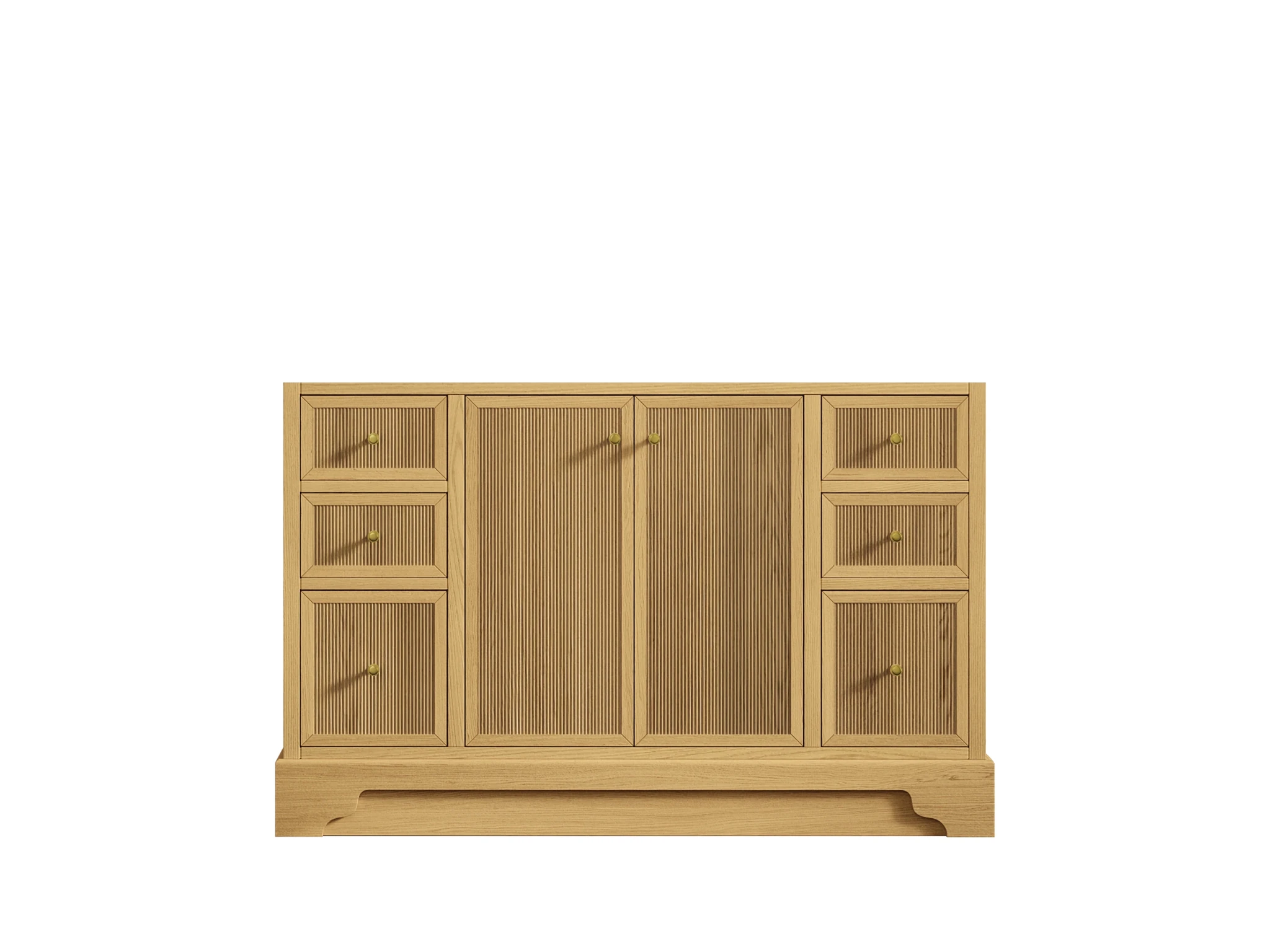 Manhattan White Oak 48 in. W x 22 in. D Single Sink Bathroom Vanity - Willow Bath and Vanity