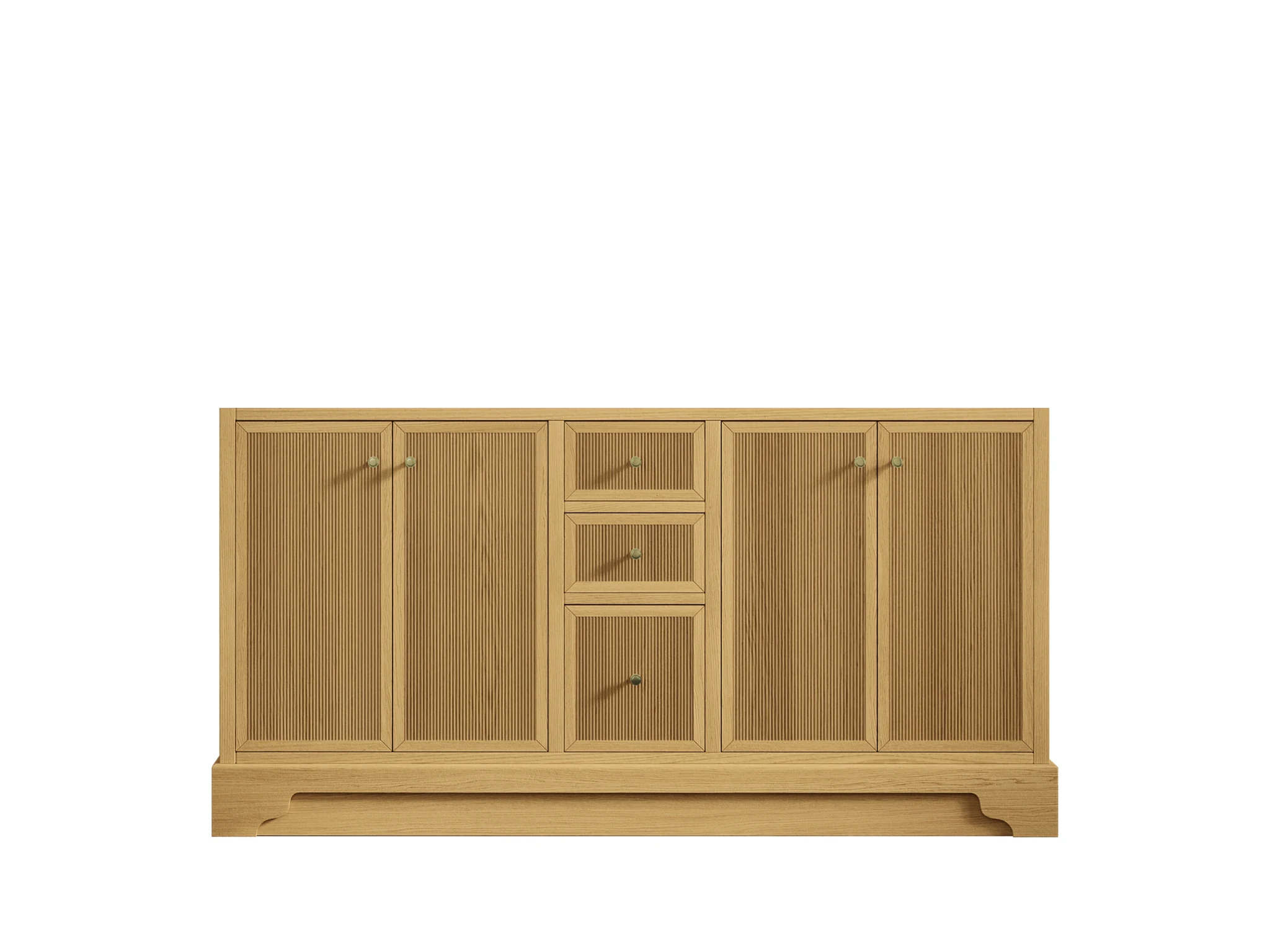 Manhattan White Oak 60 in. W x 22 in. D Double Sink Bathroom Vanity - Willow Bath and Vanity