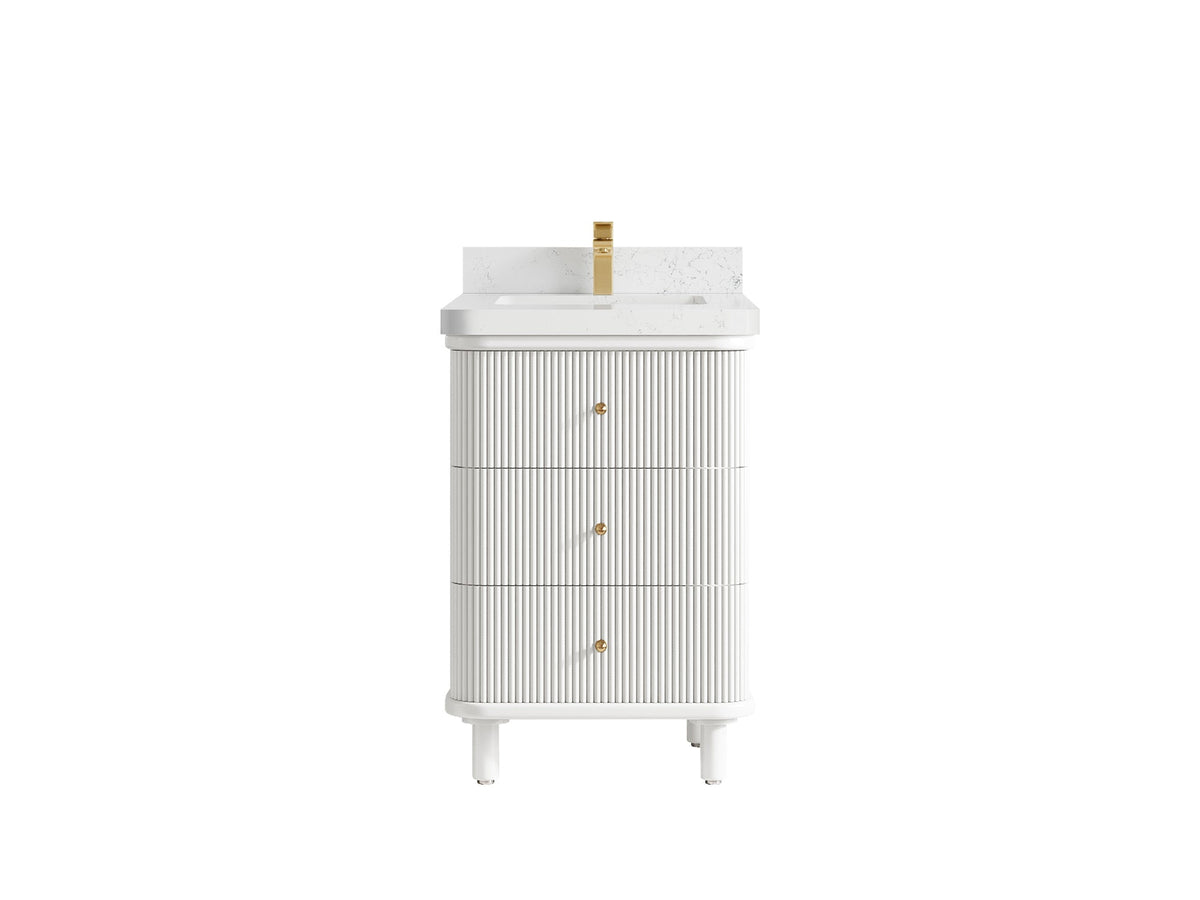 Miami 24 in. W x 22 in. D Single Sink Bathroom Vanity - Willow Bath and Vanity