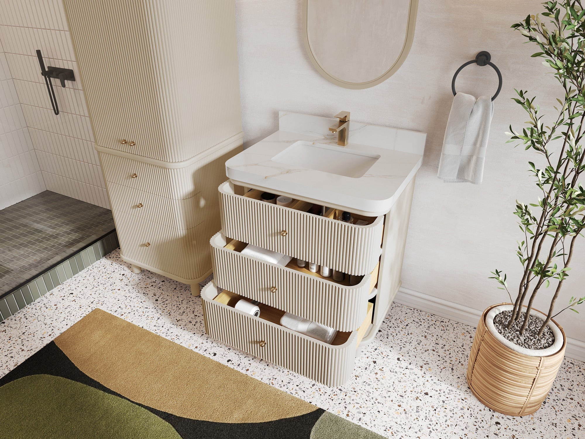 Miami 30 in. W x 22 in. D Single Sink Bathroom Vanity - Willow Bath and Vanity
