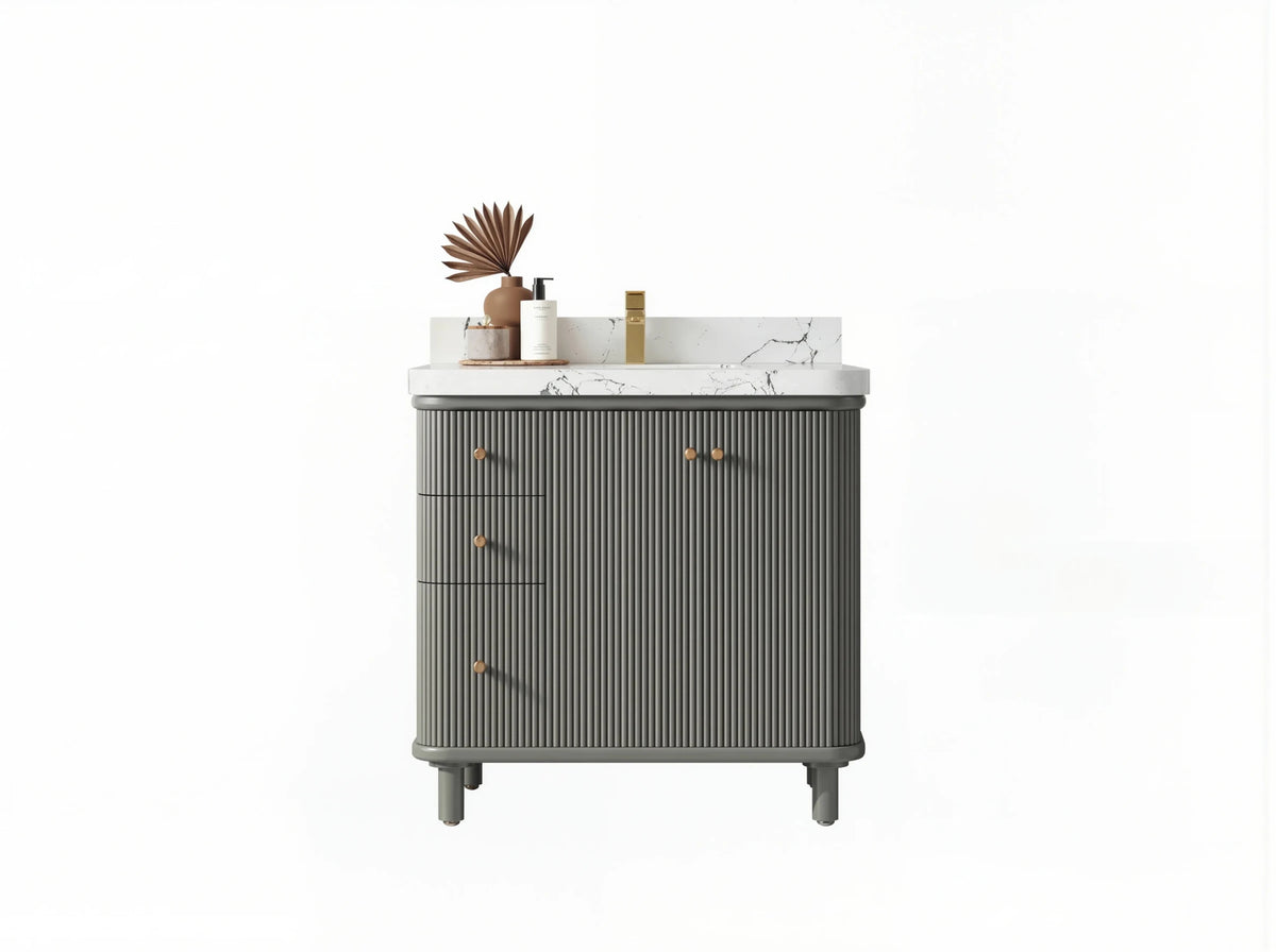 Miami 36 in. W x 22 in. D Center Sink Bathroom Vanity - Willow Bath and Vanity