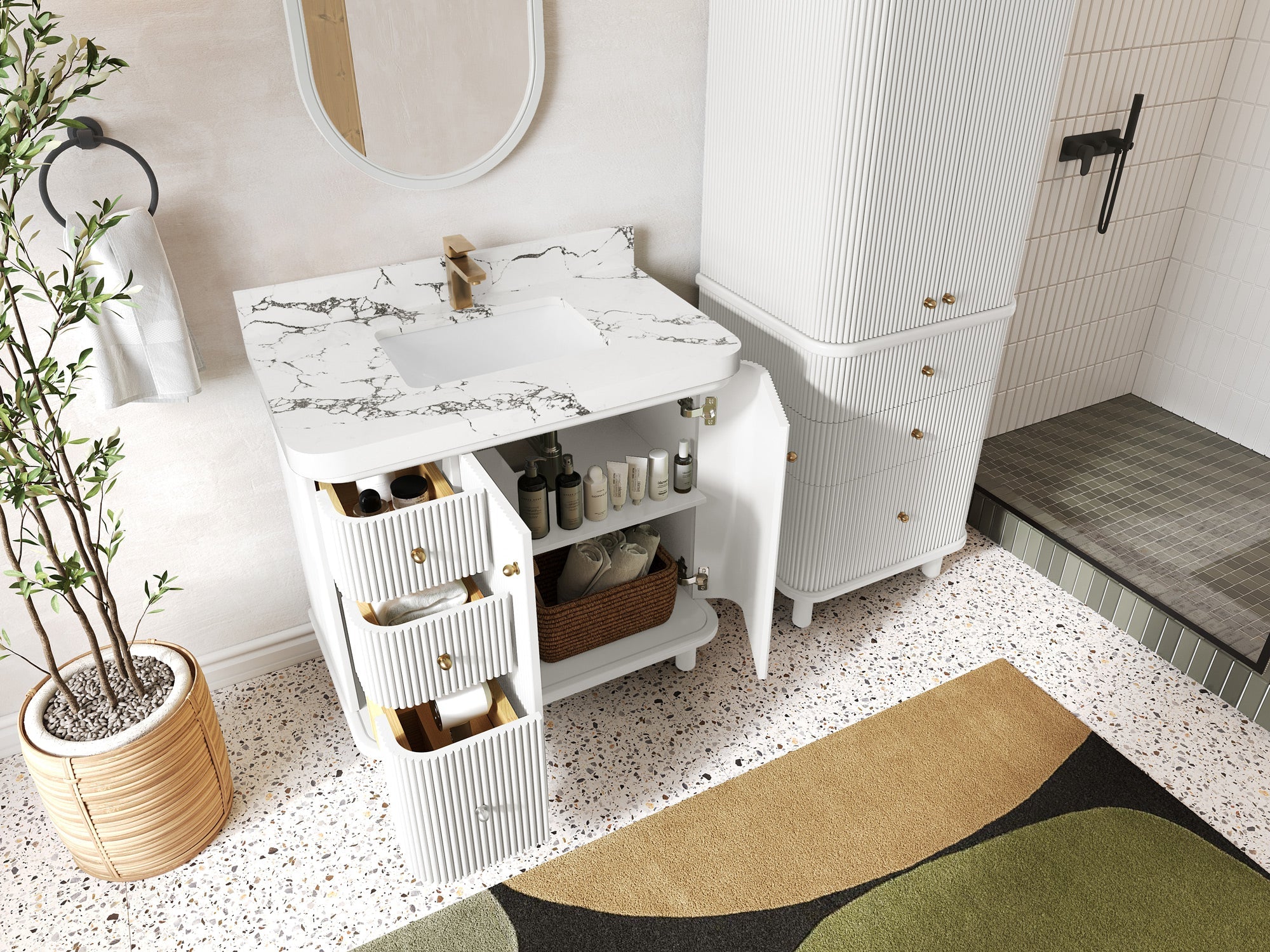 Miami 36 in. W x 22 in. D Center Sink Bathroom Vanity - Willow Bath and Vanity