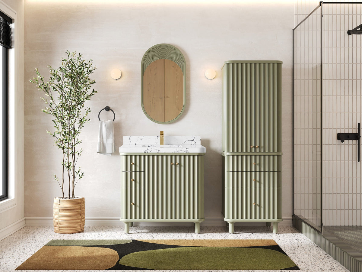 Miami 36 in. W x 22 in. D Center Sink Bathroom Vanity - Willow Bath and Vanity
