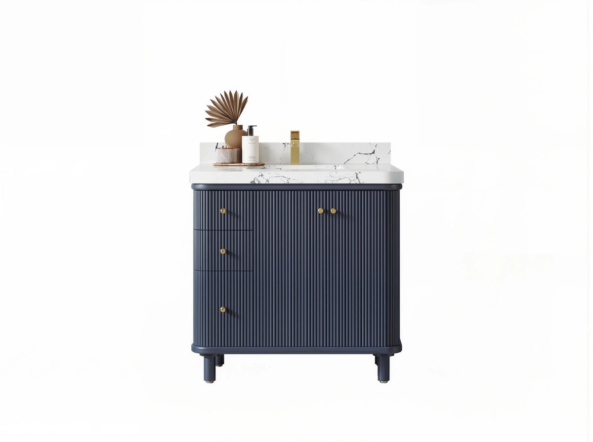 Miami 36 in. W x 22 in. D Center Sink Bathroom Vanity - Willow Bath and Vanity