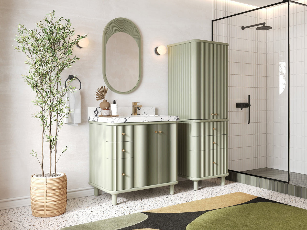 Miami 36 in. W x 22 in. D Right Offset Sink Bathroom Vanity - Willow Bath and Vanity