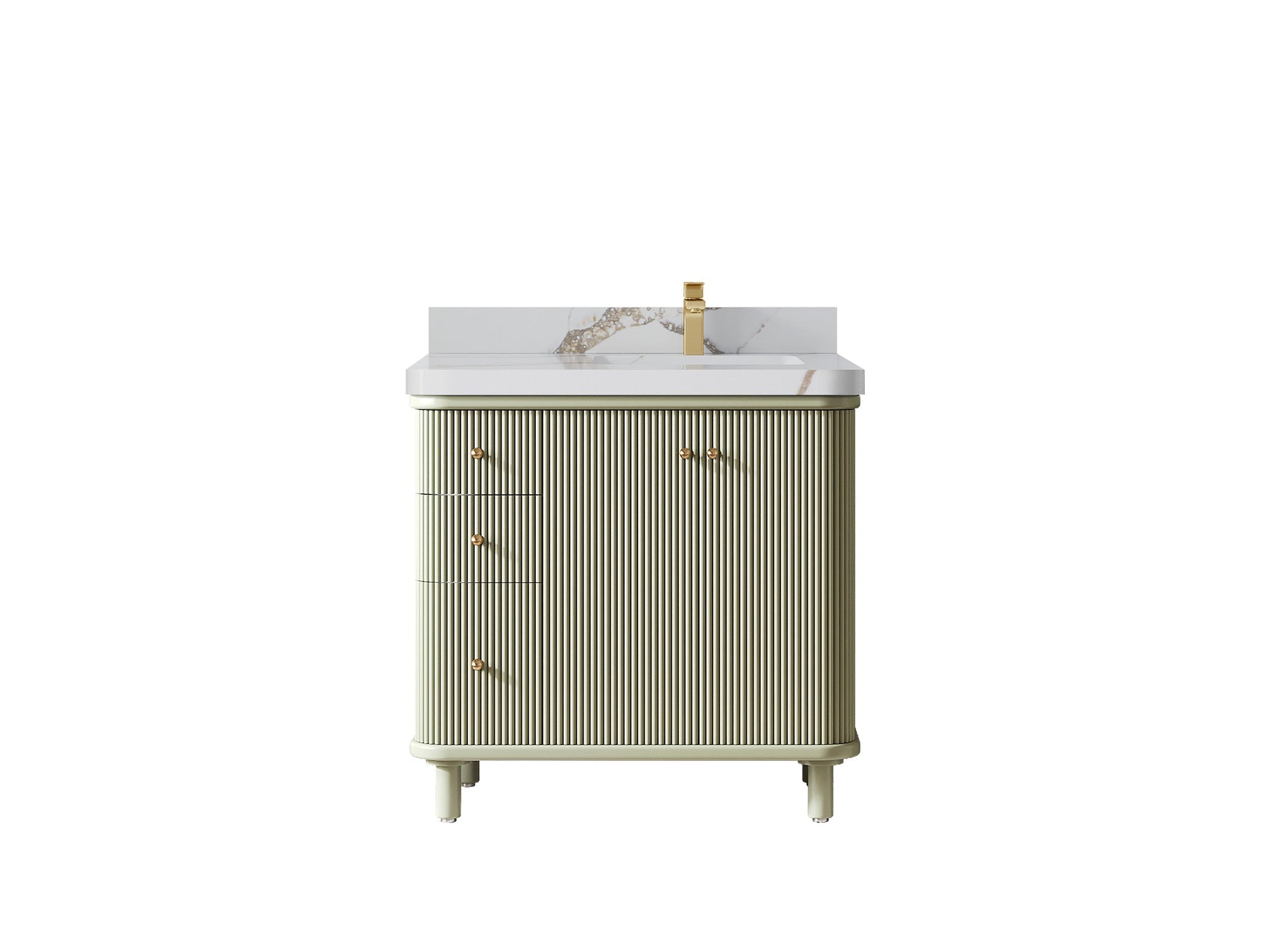 Miami 36 in. W x 22 in. D Right Offset Sink Bathroom Vanity - Willow Bath and Vanity