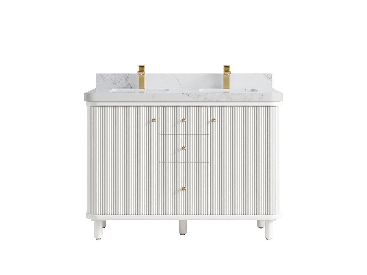 Miami 48 in. W x 22 in. D Double Sink Bathroom Vanity - Willow Bath and Vanity