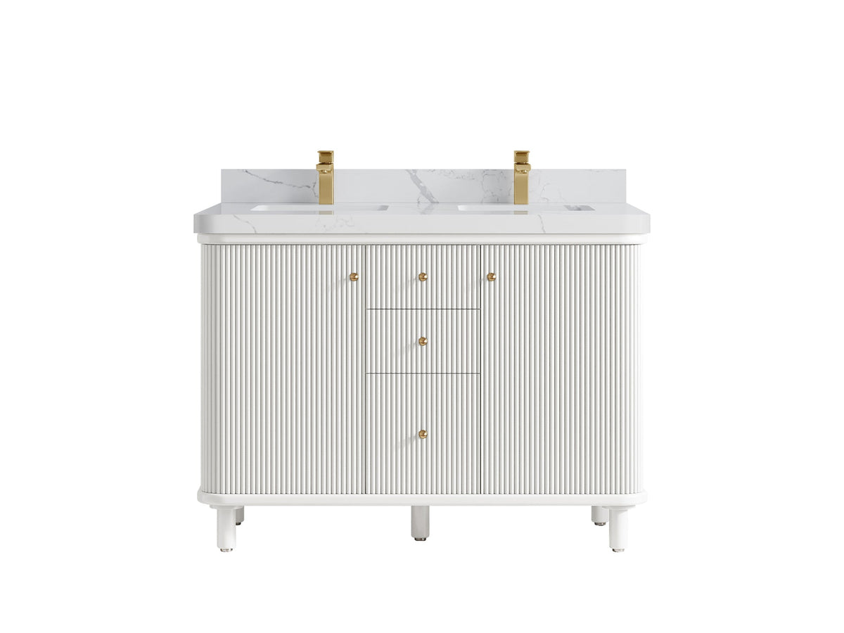 Miami 48 in. W x 22 in. D Double Sink Bathroom Vanity - Willow Bath and Vanity