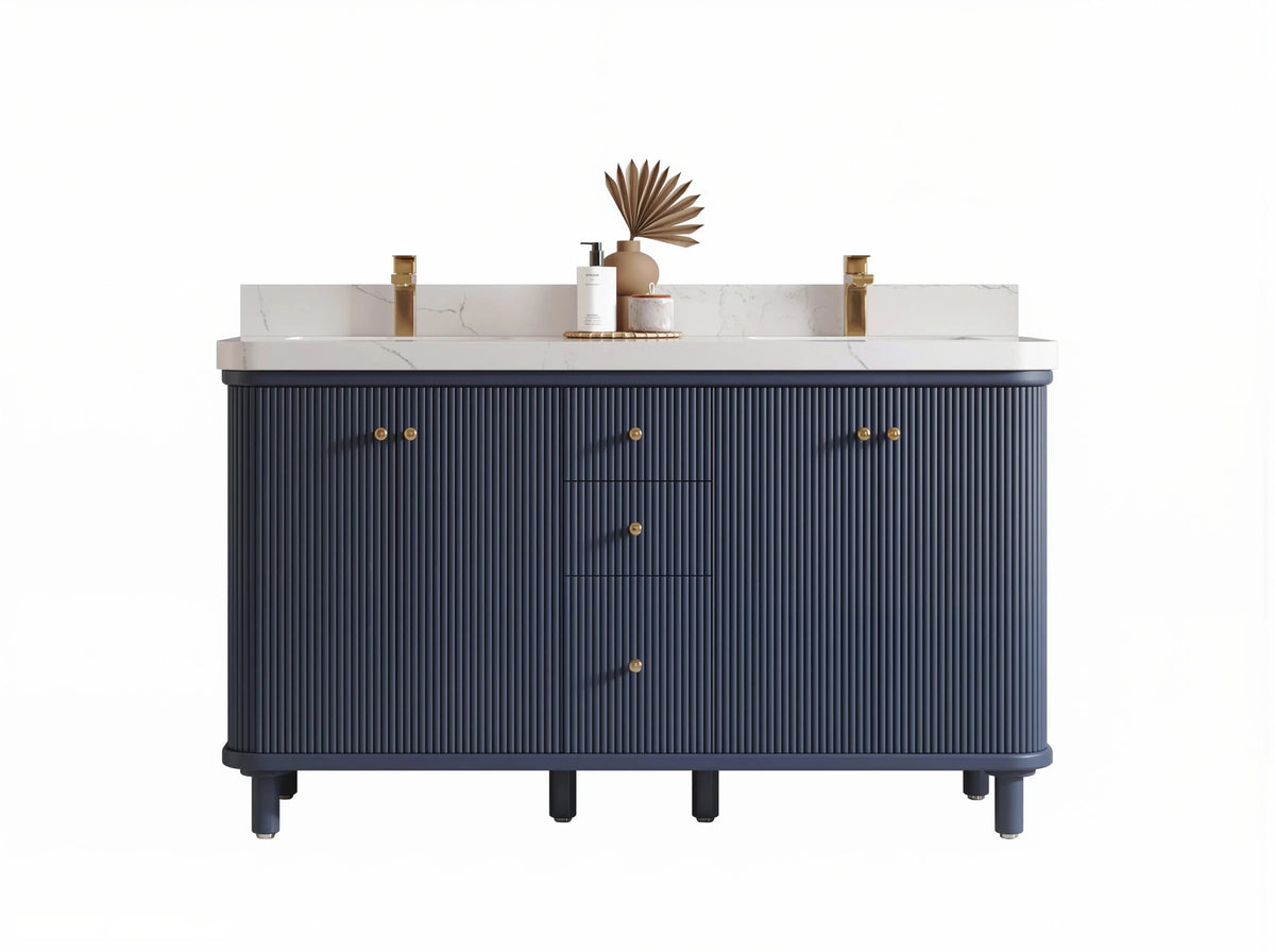Miami 60 in. W x 22 in. D Double Sink Bathroom Vanity - Willow Bath and Vanity