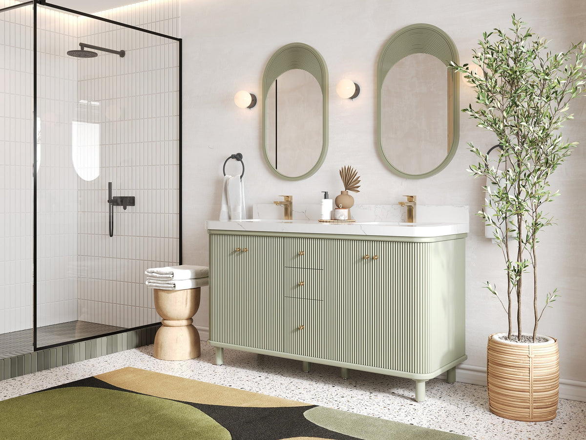 Miami 60 in. W x 22 in. D Double Sink Bathroom Vanity - Willow Bath and Vanity