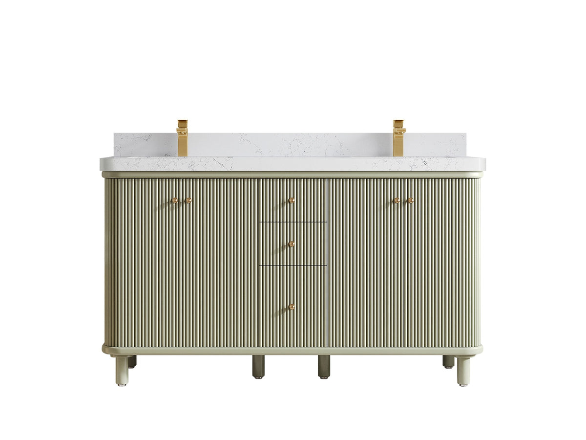 Miami 60 in. W x 22 in. D Double Sink Bathroom Vanity - Willow Bath and Vanity