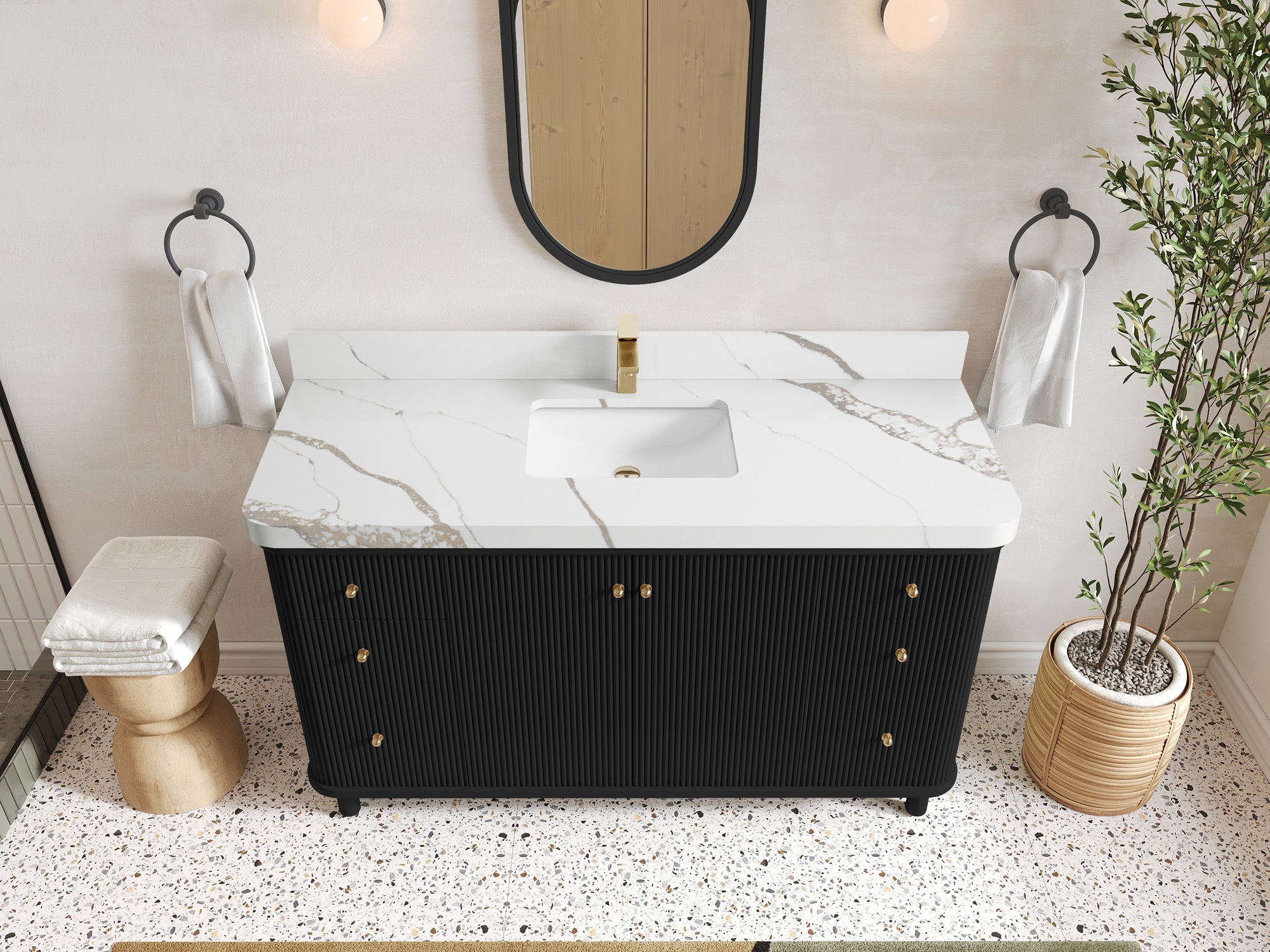Miami 60 in. W x 22 in. D Single Sink Bathroom Vanity - Willow Bath and Vanity