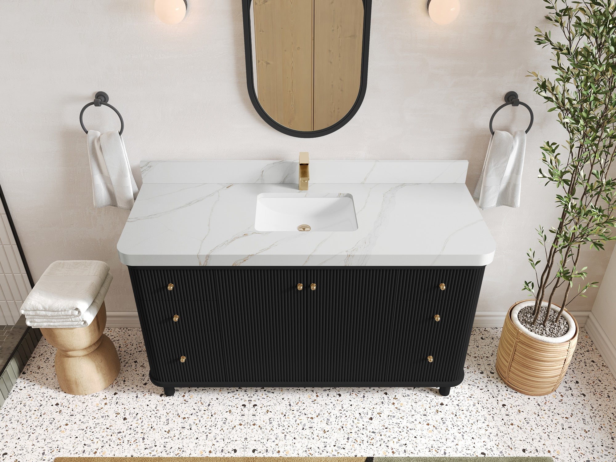 Miami 60 in. W x 22 in. D Single Sink Bathroom Vanity - Willow Bath and Vanity