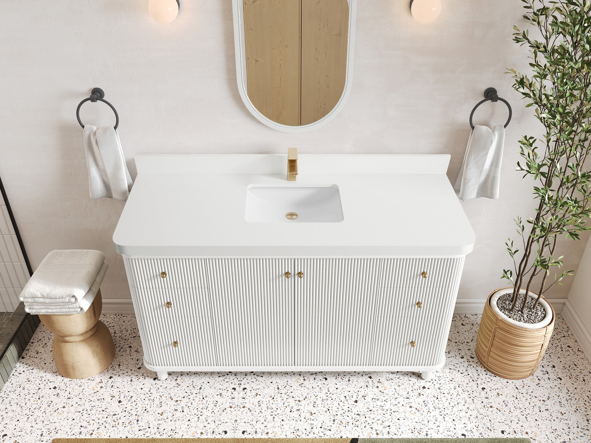 Miami 60 in. W x 22 in. D Single Sink Bathroom Vanity - Willow Bath and Vanity