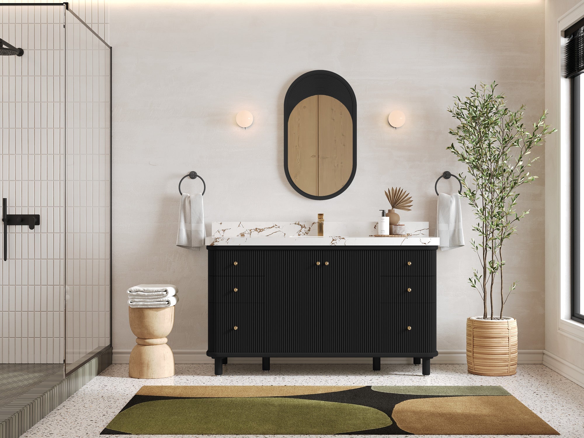 Miami 60 in. W x 22 in. D Single Sink Bathroom Vanity - Willow Bath and Vanity
