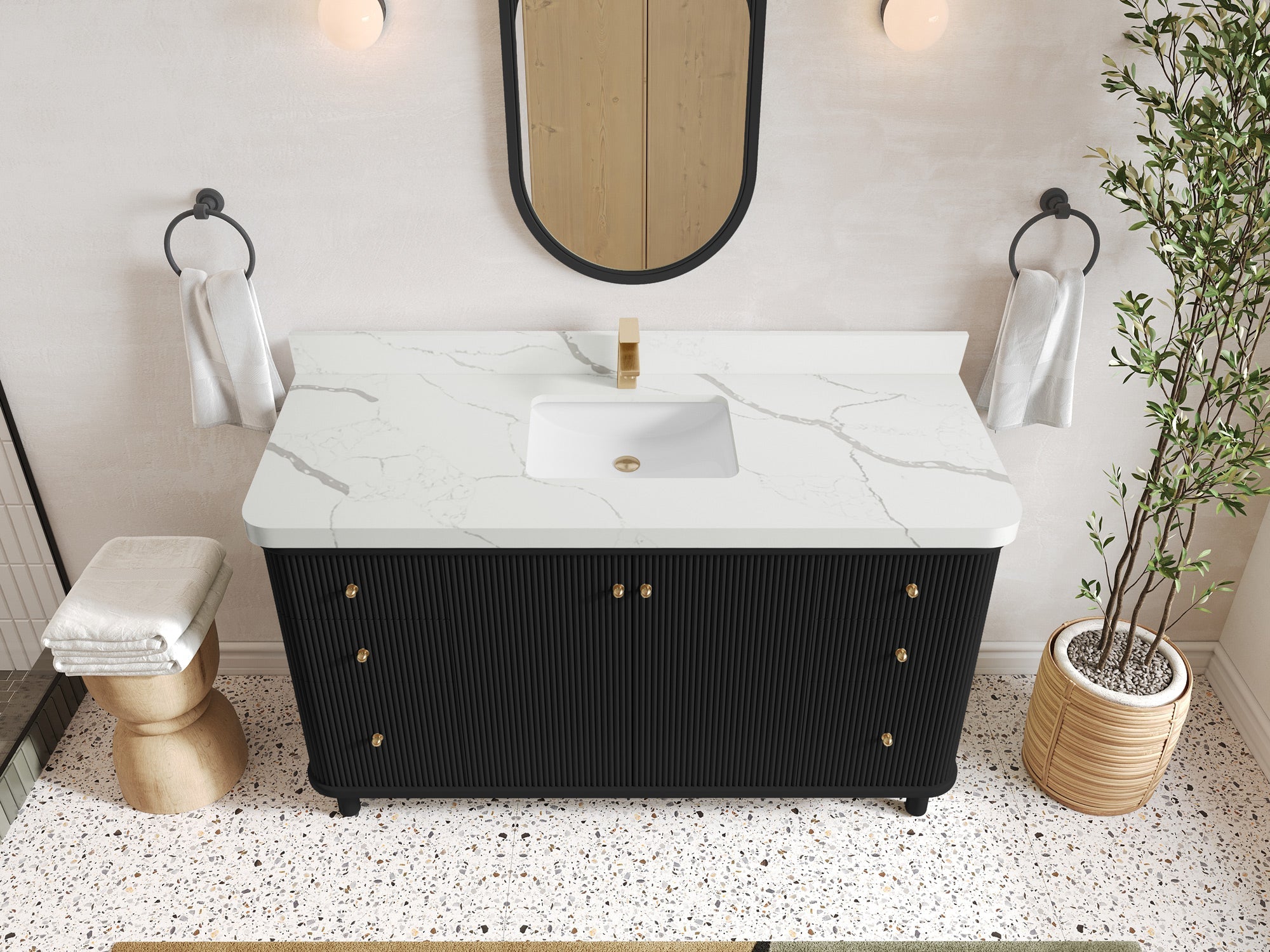 Miami 60 in. W x 22 in. D Single Sink Bathroom Vanity - Willow Bath and Vanity