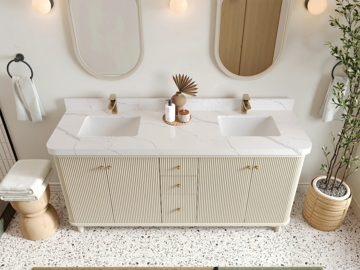 Miami 72 in. W x 22 in. D Double Sink Bathroom Vanity - Willow Bath and Vanity