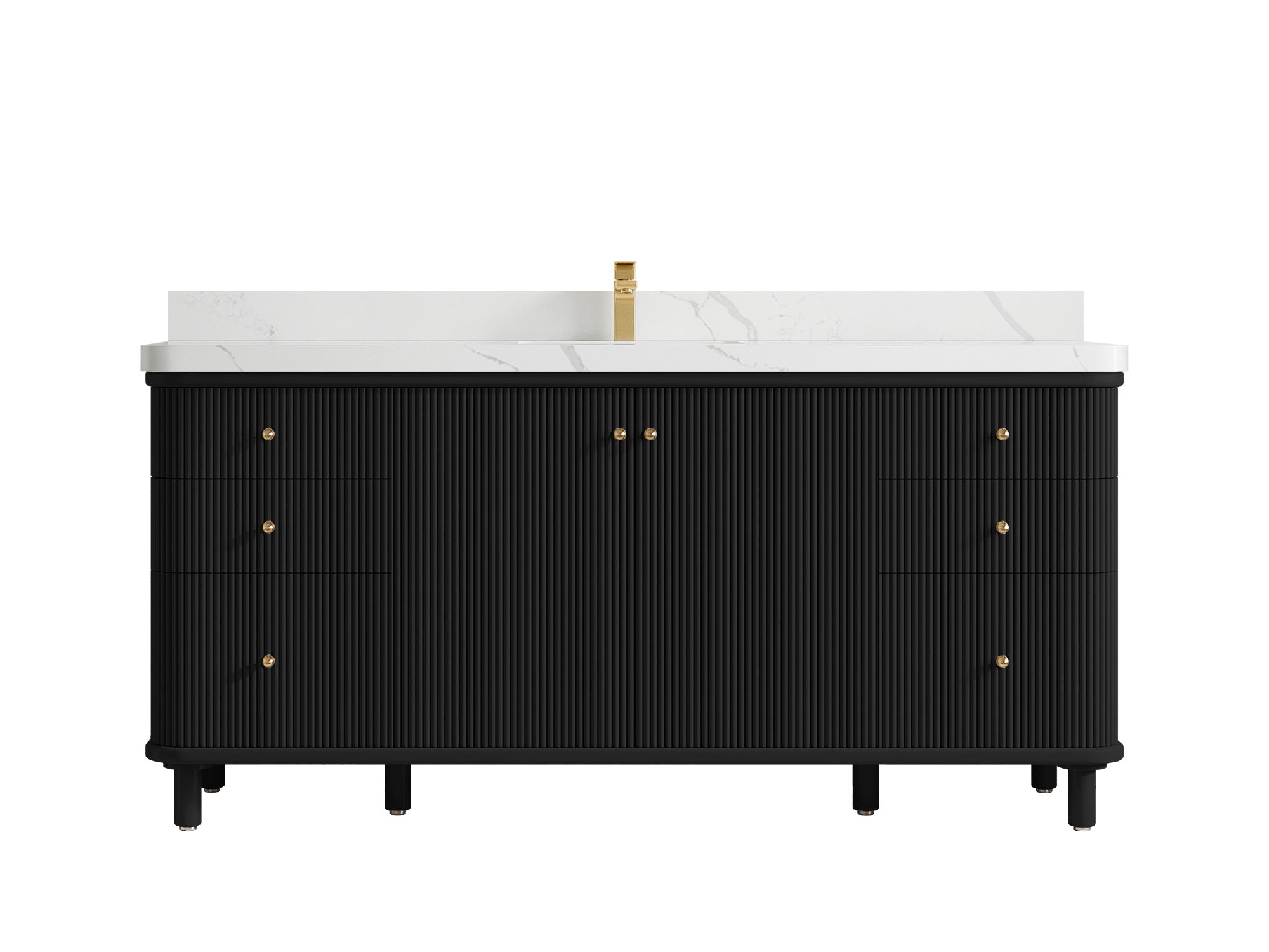 Miami 72 in. W x 22 in. D Fluted Single Sink Bathroom Vanity - Willow Bath and Vanity