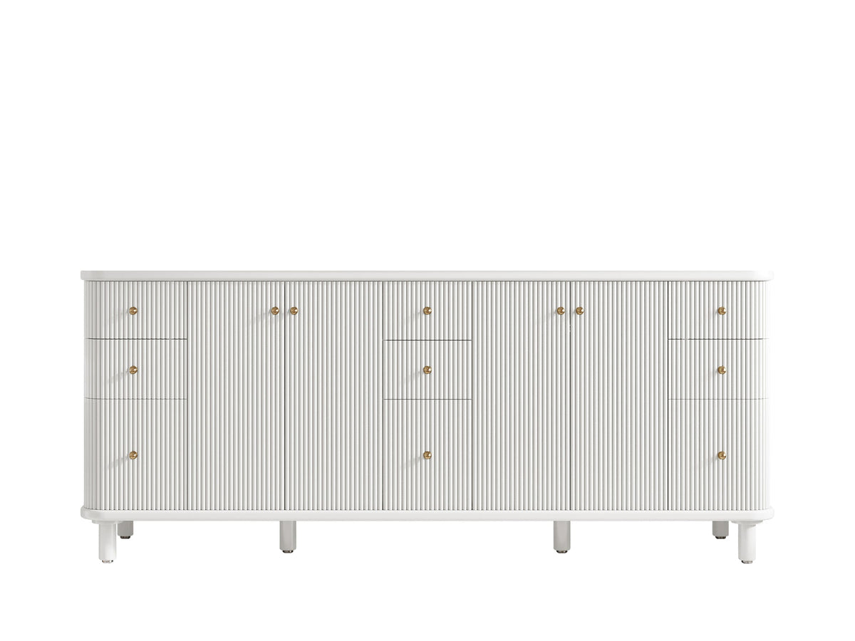 Miami 80 in. W x 22 in. D Fluted Double Sink Bathroom Vanity - Willow Bath and Vanity