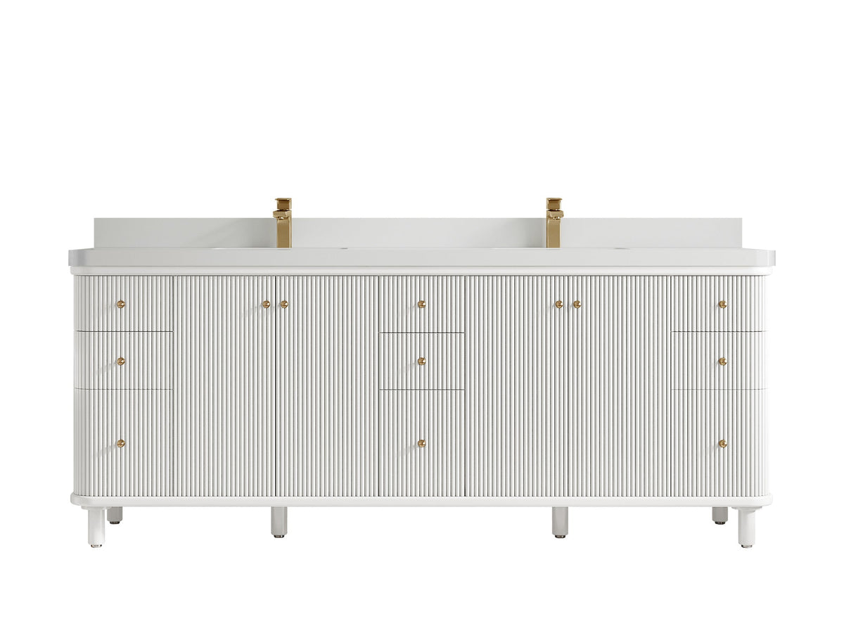 Miami 84 in. W x 22 in. D Double Sink Bathroom Vanity - Willow Bath and Vanity