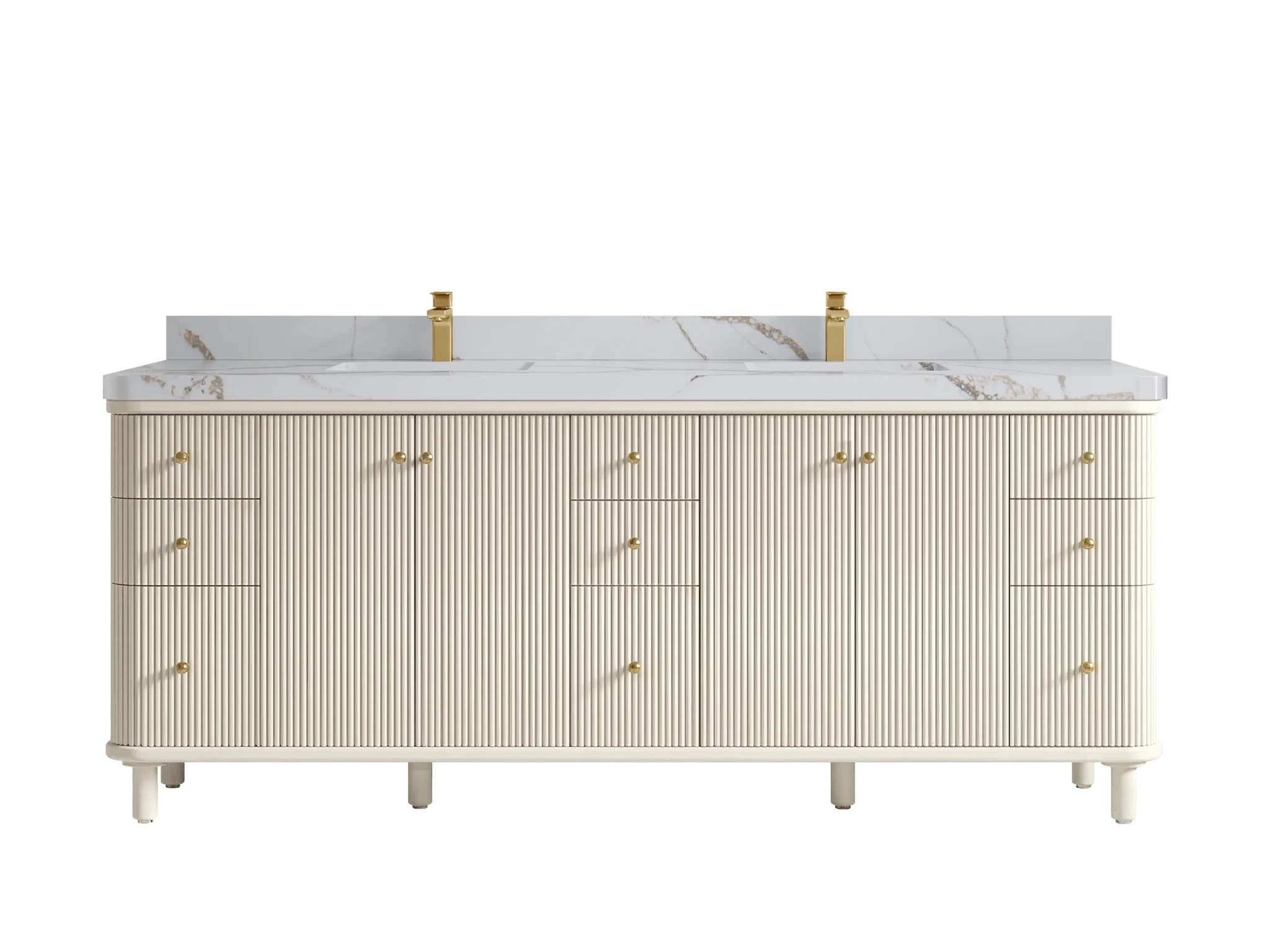 Miami 84 in. W x 22 in. D Double Sink Bathroom Vanity - Willow Bath and Vanity