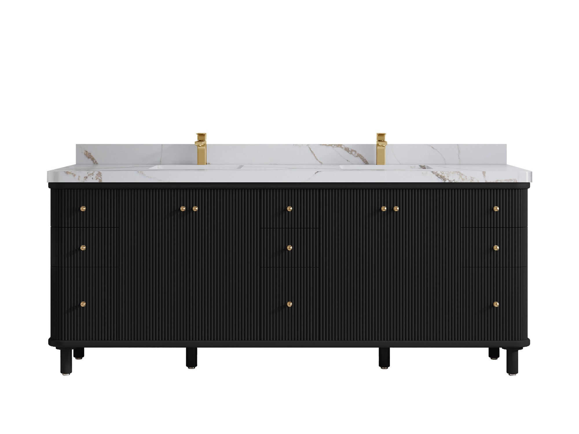 Miami 84 in. W x 22 in. D Double Sink Bathroom Vanity - Willow Bath and Vanity