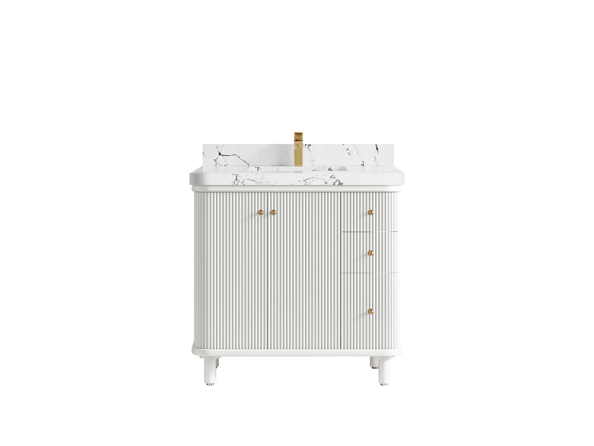 Miami Collection Bath Vanity - 36" W x 22" D with Center Sink - Willow Bath and Vanity