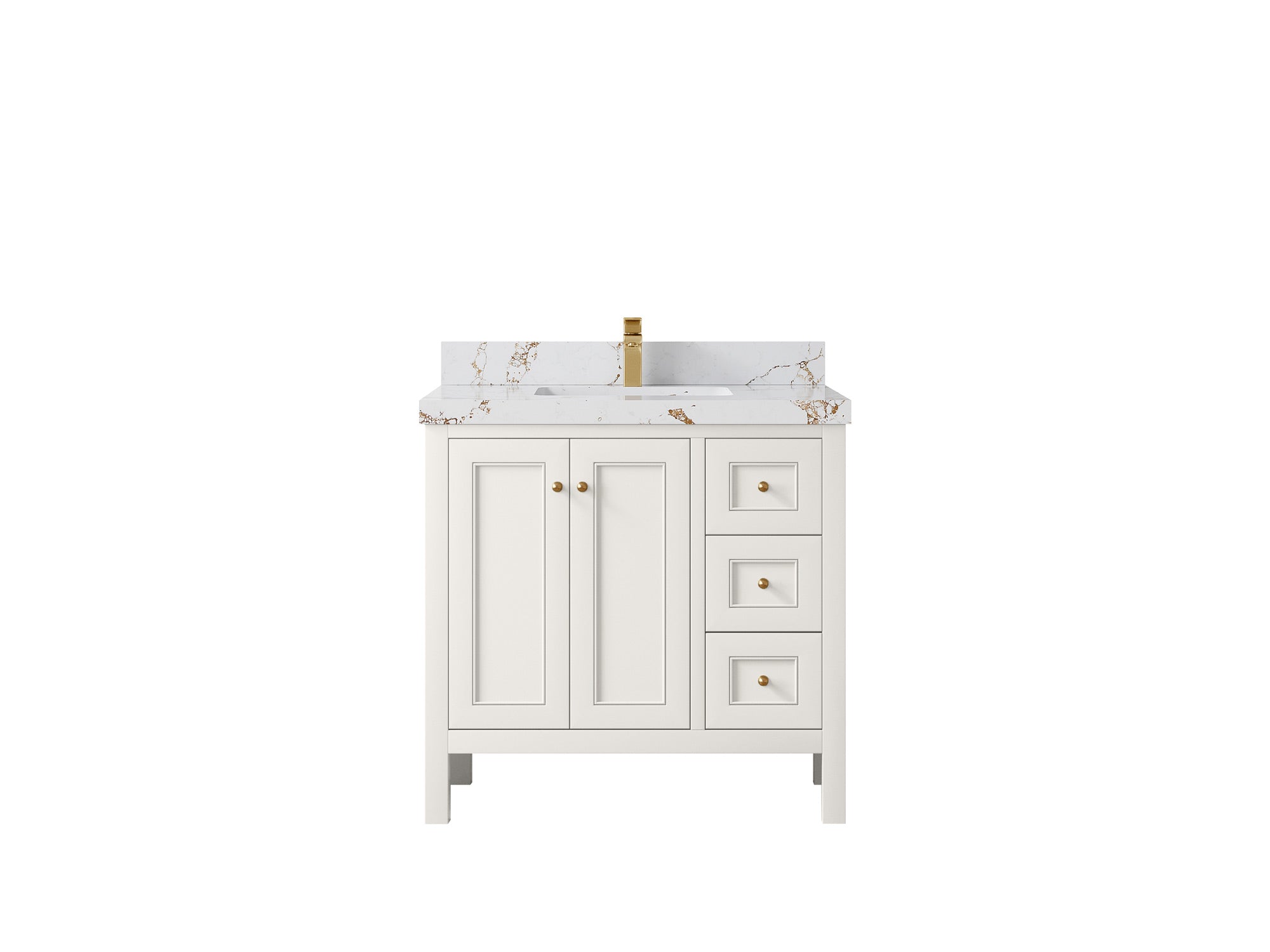 Nashville 36 in. W x 22 in. D Center Sink Bathroom Vanity - Willow Bath and Vanity