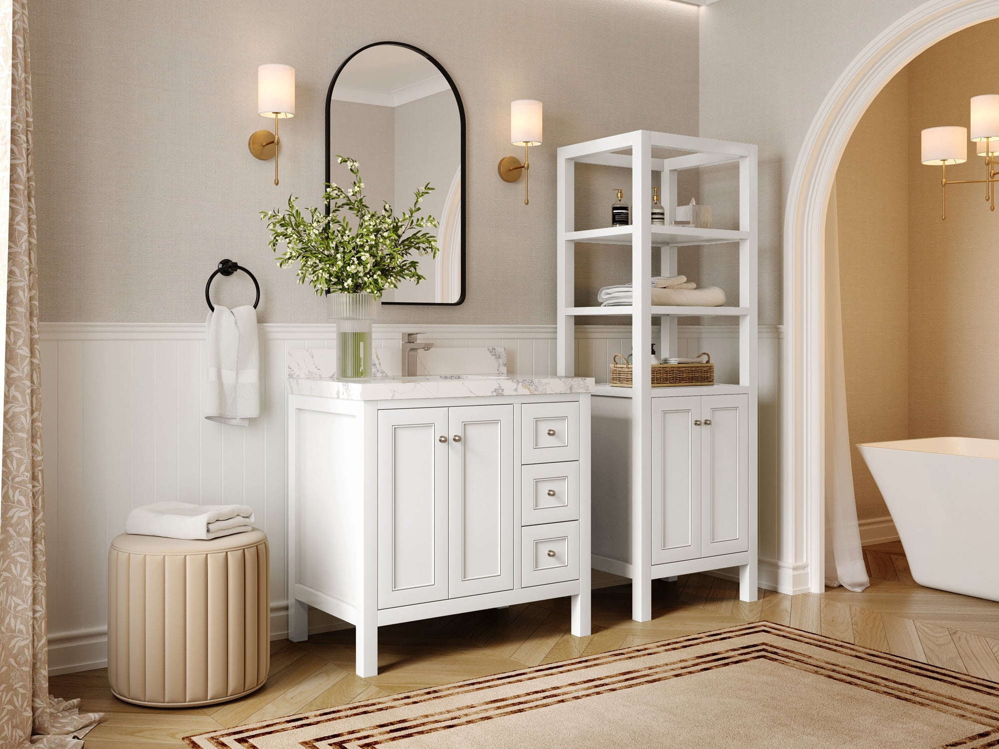 Nashville 36 in. W x 22 in. D Center Sink Bathroom Vanity - Willow Bath and Vanity