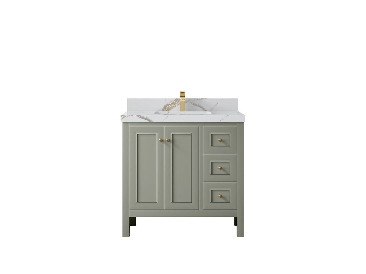 Nashville 36 in. W x 22 in. D Center Sink Bathroom Vanity - Willow Bath and Vanity