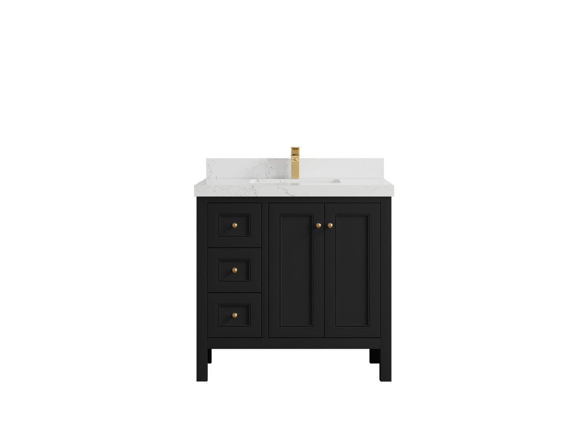 Nashville 36 in. W x 22 in. D Center Sink Bathroom Vanity - Willow Bath and Vanity