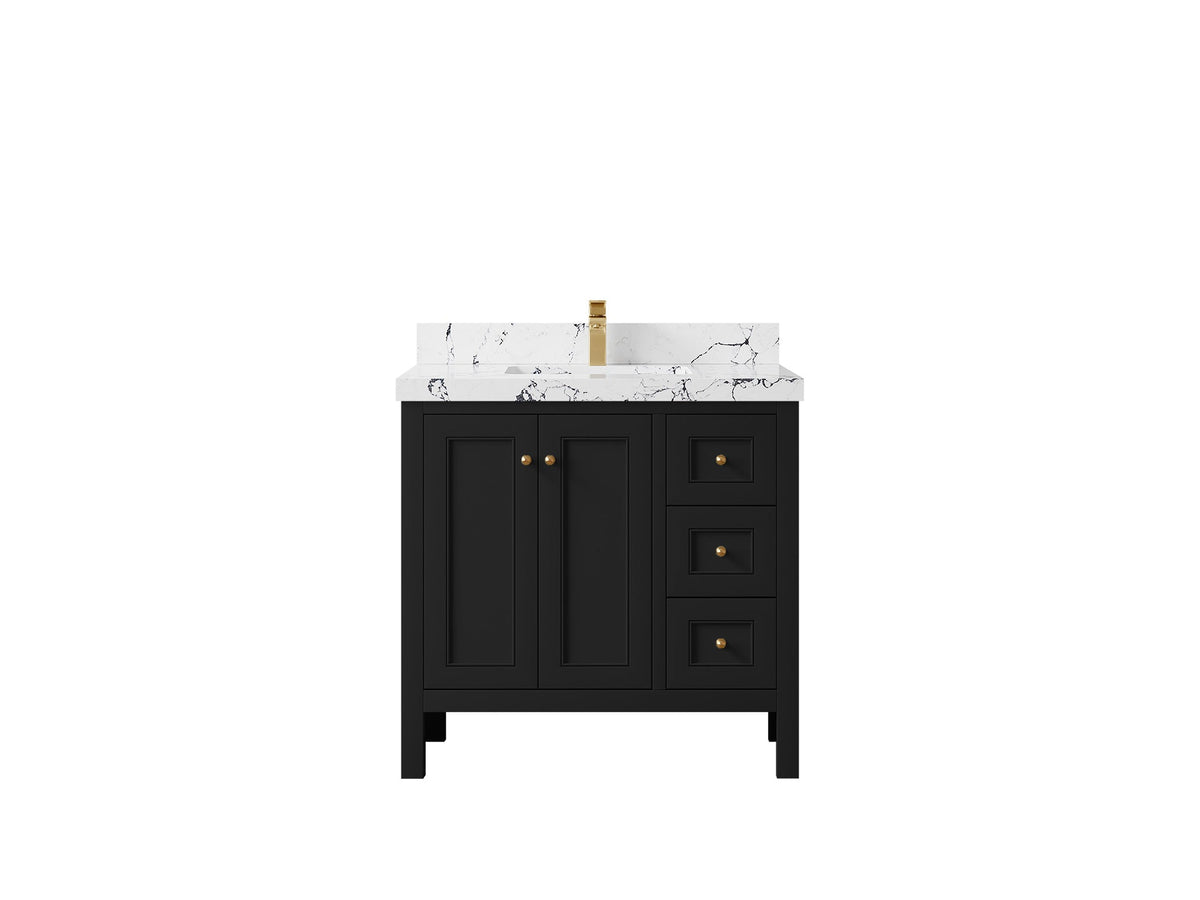 Nashville 36 in. W x 22 in. D Center Sink Bathroom Vanity - Willow Bath and Vanity
