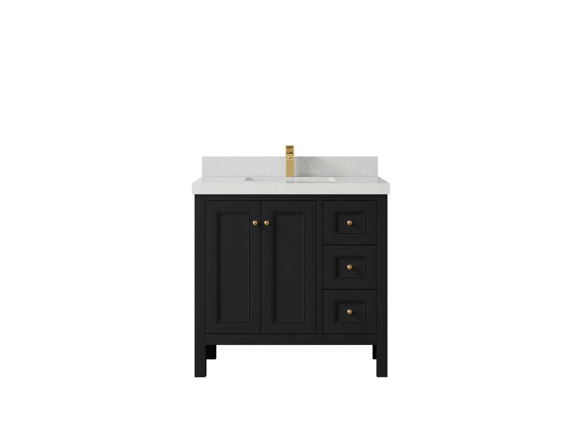 Nashville 36 in. W x 22 in. D Center Sink Bathroom Vanity - Willow Bath and Vanity