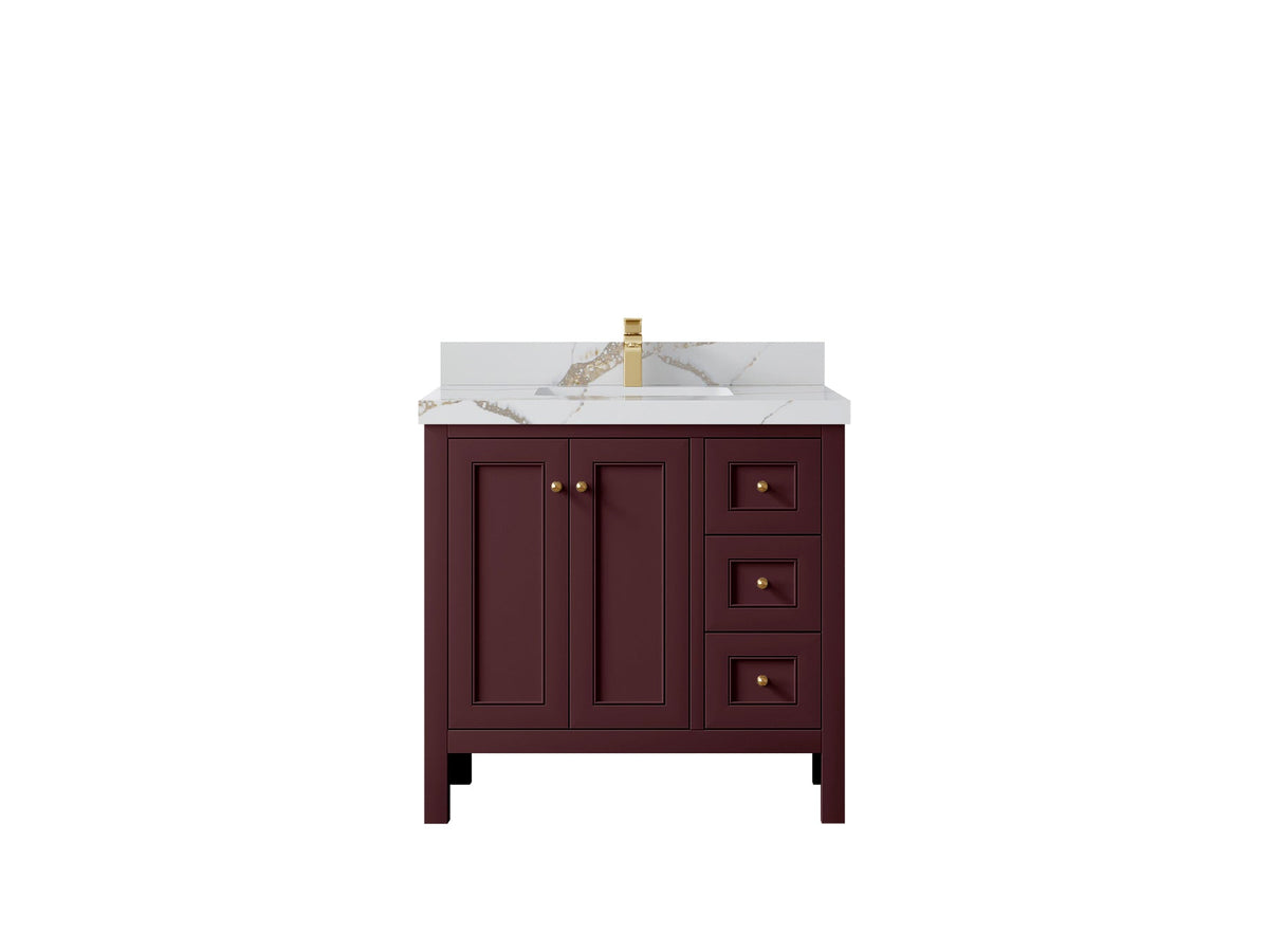 Nashville 36 in. W x 22 in. D Center Sink Bathroom Vanity - Willow Bath and Vanity