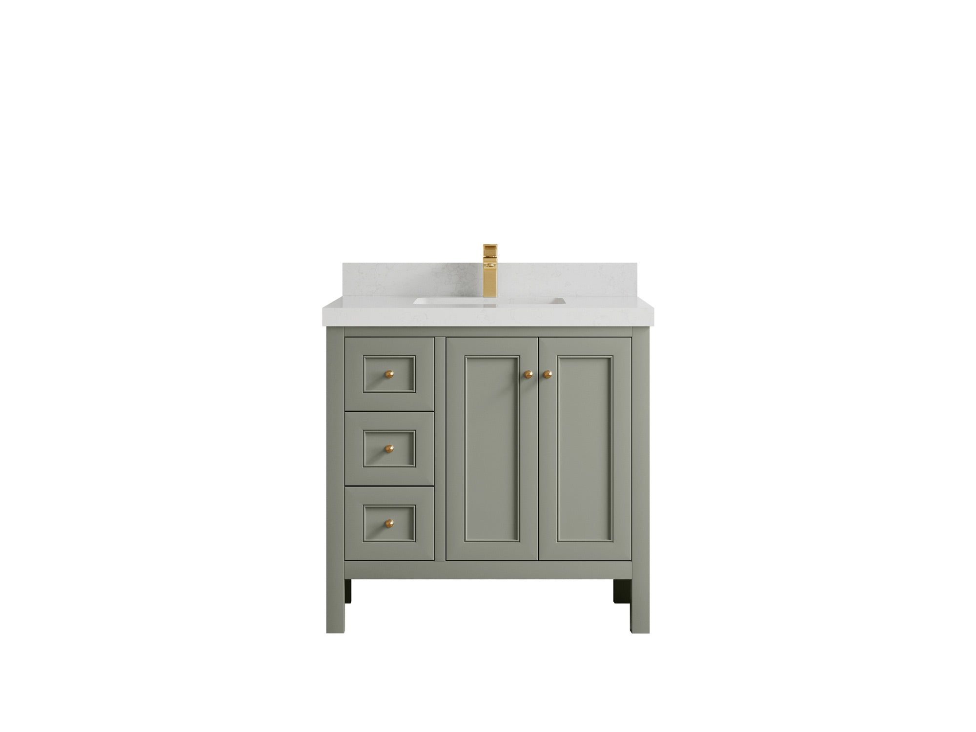 Nashville 36 in. W x 22 in. D Center Sink Bathroom Vanity - Willow Bath and Vanity