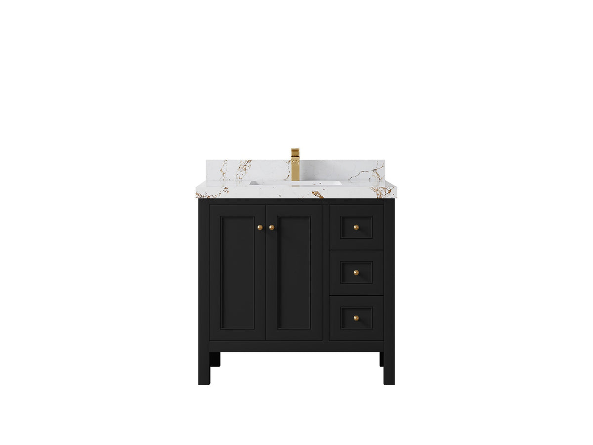 Nashville 36 in. W x 22 in. D Center Sink Bathroom Vanity - Willow Bath and Vanity