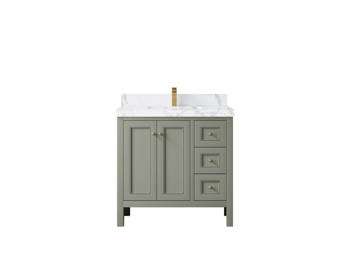 Nashville 36 in. W x 22 in. D Center Sink Bathroom Vanity - Willow Bath and Vanity