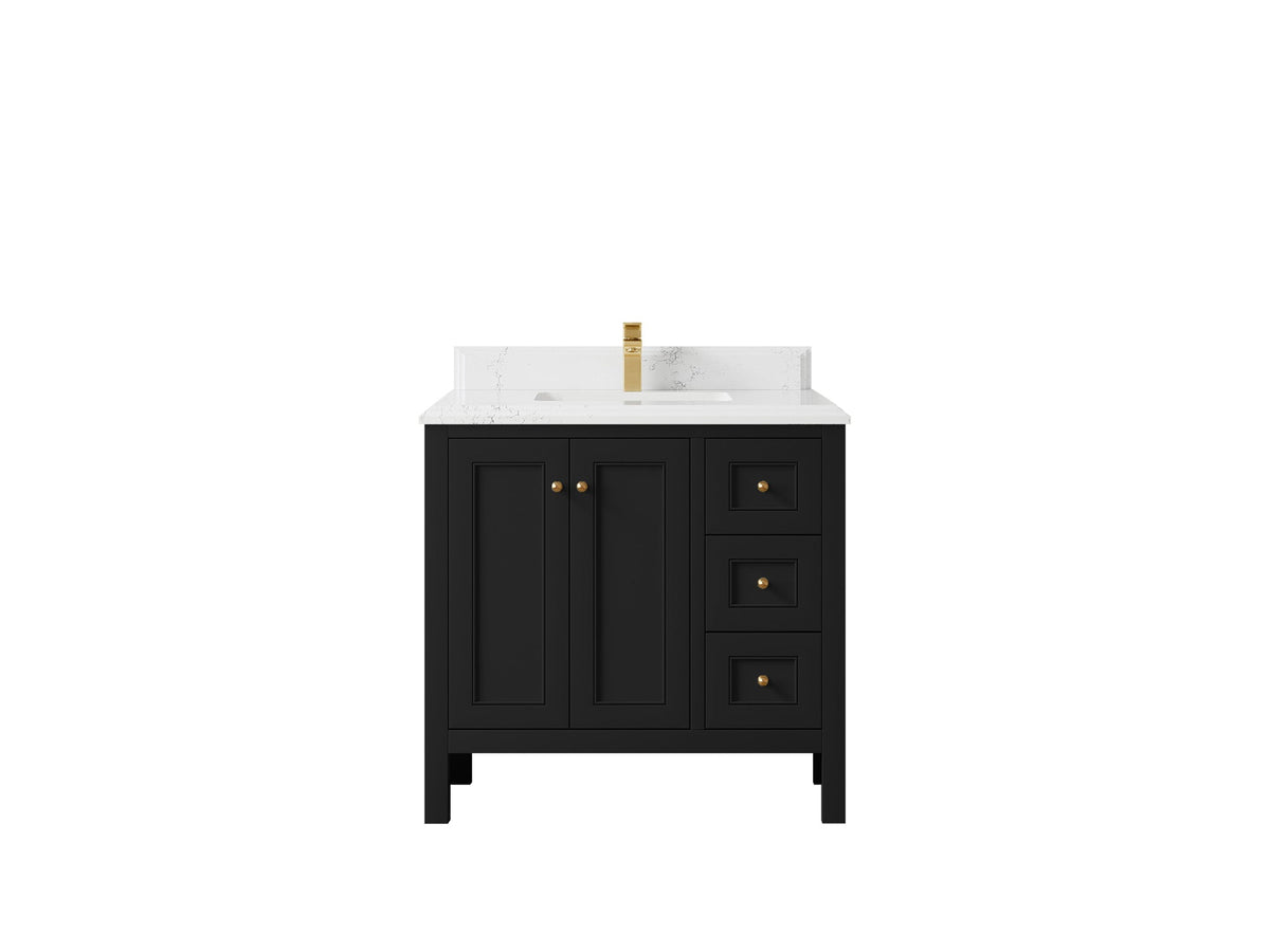 Nashville 36 in. W x 22 in. D Center Sink Bathroom Vanity - Willow Bath and Vanity