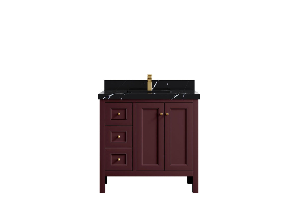 Nashville 36 in. W x 22 in. D Center Sink Bathroom Vanity - Willow Bath and Vanity