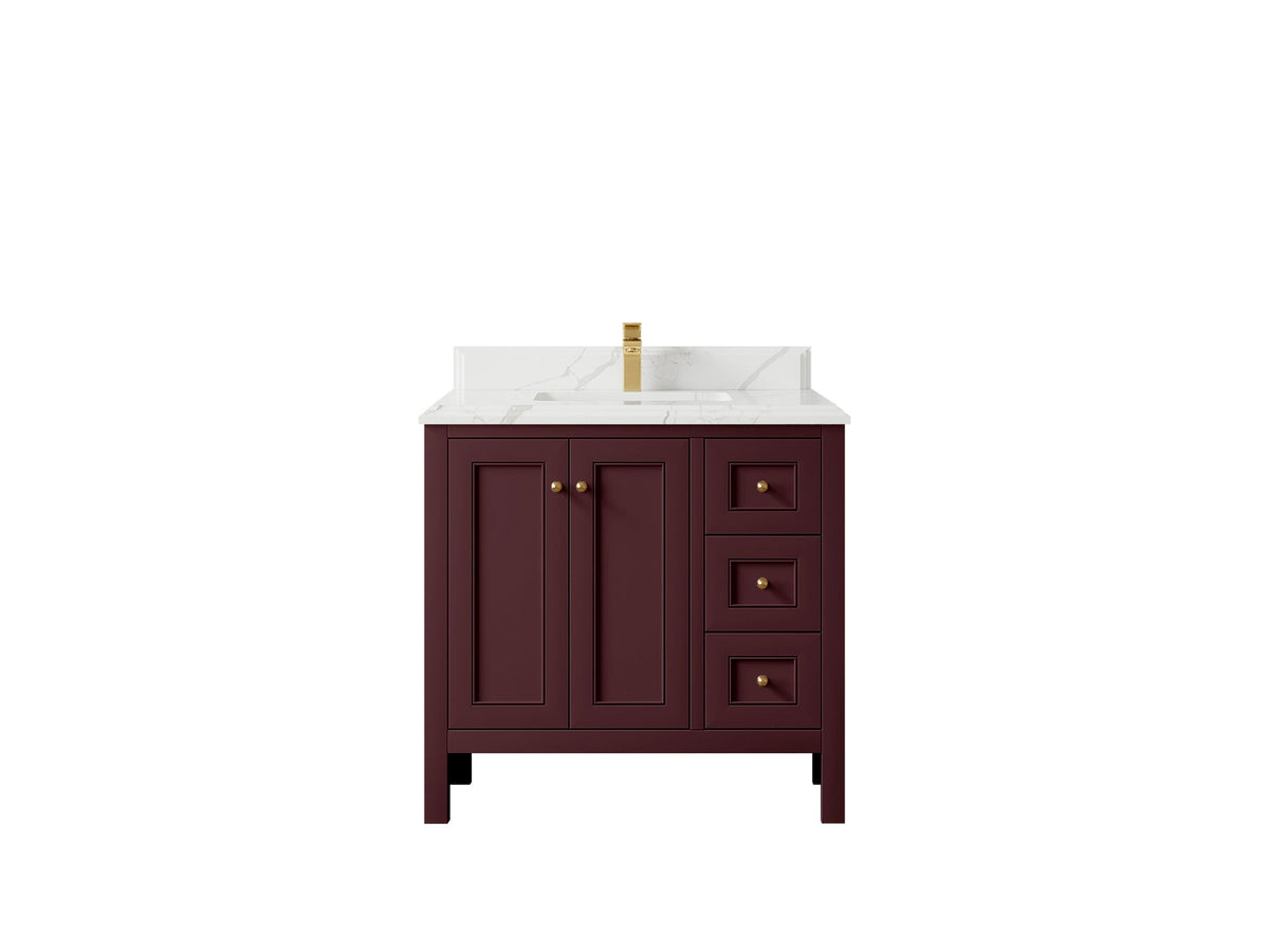 Nashville 36 in. W x 22 in. D Center Sink Bathroom Vanity - Willow Bath and Vanity