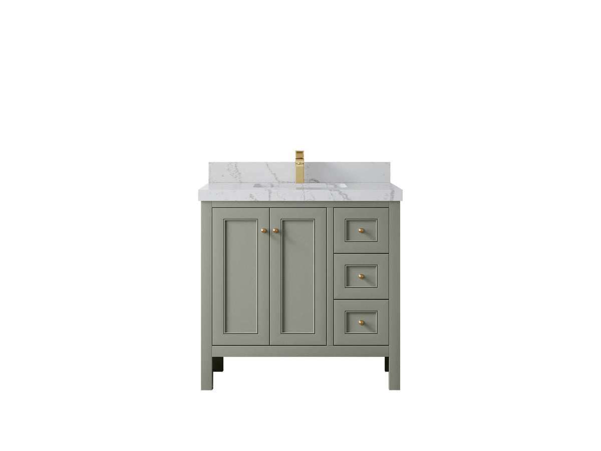 Nashville 36 in. W x 22 in. D Center Sink Bathroom Vanity - Willow Bath and Vanity