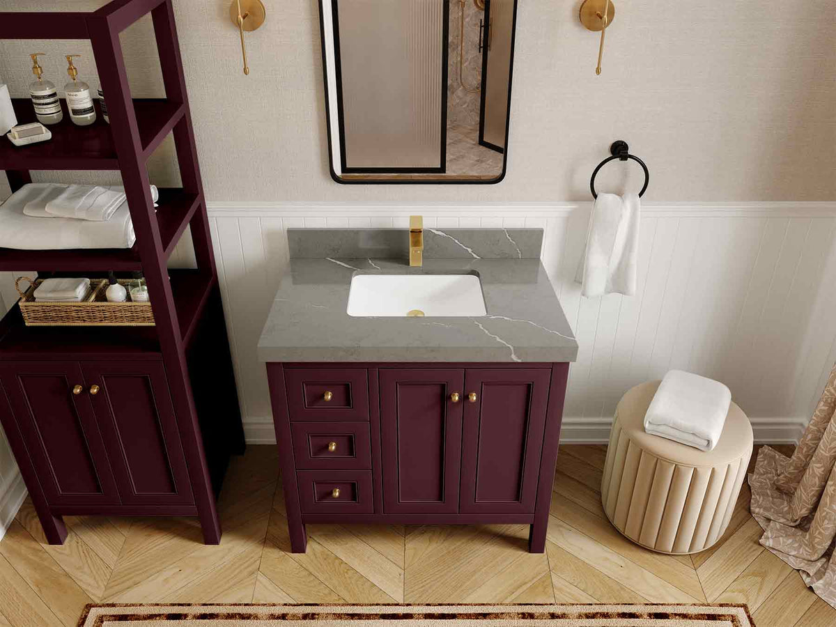 Nashville 36 in. W x 22 in. D Center Sink Bathroom Vanity - Willow Bath and Vanity