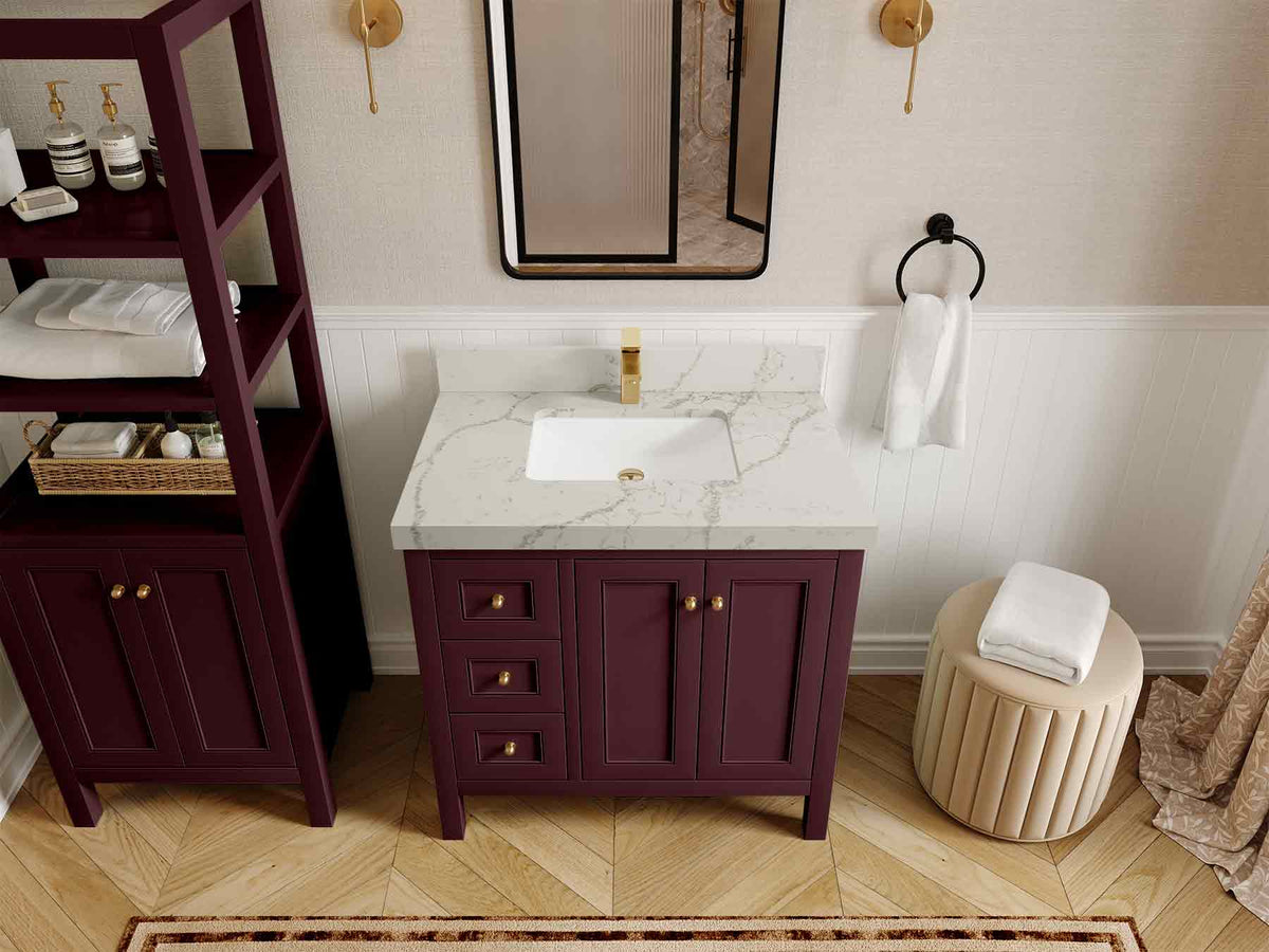 Nashville 36 in. W x 22 in. D Center Sink Bathroom Vanity - Willow Bath and Vanity